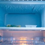 Cold freezer inside during summer season